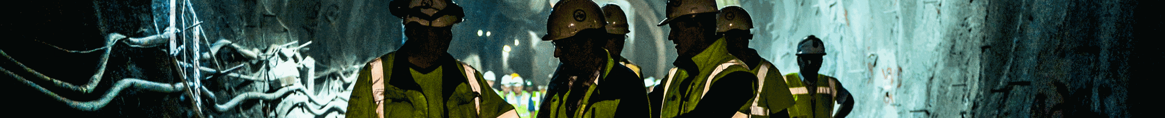 Inside tunnel at construction site